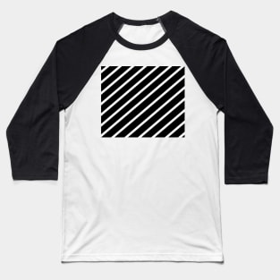 Diagonal lines - Black and white. Baseball T-Shirt